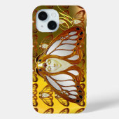 ART NOUVEAU MOTH FRAU GEM MONOGRAM Case-Mate iPhone HÜLLE (Rückseite)