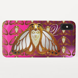 ART NOUVEAU MOTH FRAU GEM MONOGRAM PINK LILA Case-Mate iPhone HÜLLE