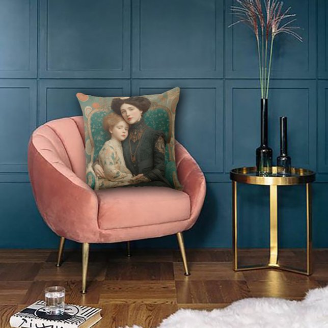 Art Nouveau Mother & Child Kissen (Von Creator hochgeladen)