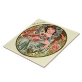 Art Nouveau Mucha Kalender Dezember Fliese (Seite)