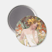 Art Nouveau - Mucha - Parfüm Ad Magnet (Vorderseite/Rückseite)