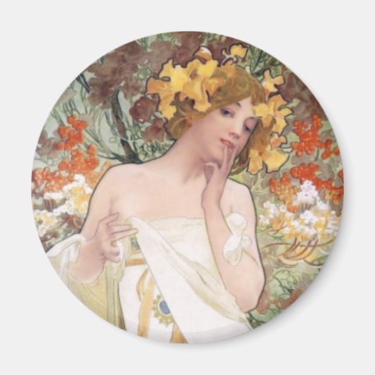 Art Nouveau - Mucha - Parfüm Ad Magnet (Vorne)