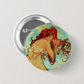 Art Nouveau - Mucha - Sommer Button (Vorne & Hinten)