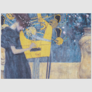Art Nouveau "Musik I" Gemälde von Gustav Klimt Seidenpapier