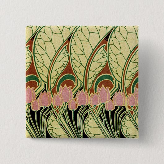 Art Nouveau Muster #1 Button (Vorderseite)