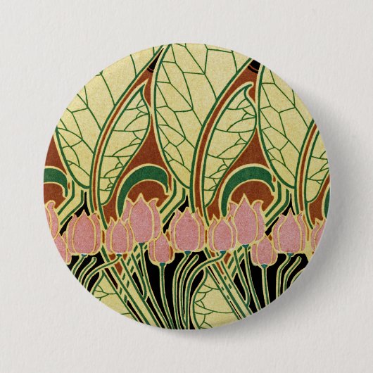 Art Nouveau Muster #1 Button (Vorderseite)