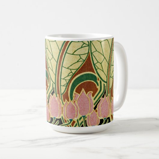 Art Nouveau Muster #1 Kaffeetasse (VorderseiteRechts)