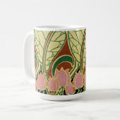 Art Nouveau Muster #1 Kaffeetasse (Vorderseite Links)