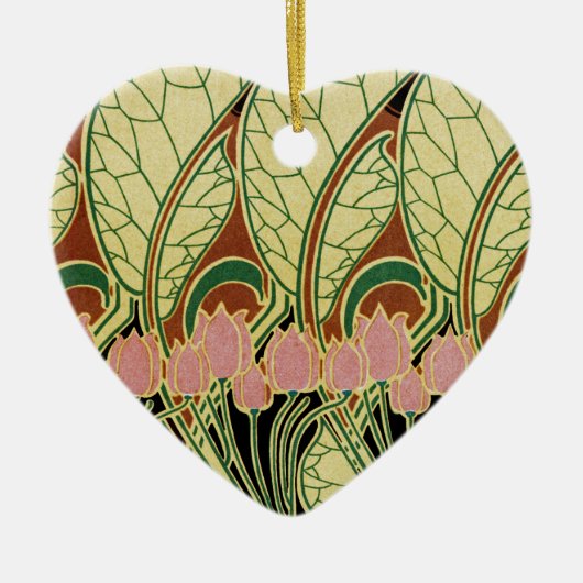 Art Nouveau Muster #1 Keramik Ornament (Vorne)