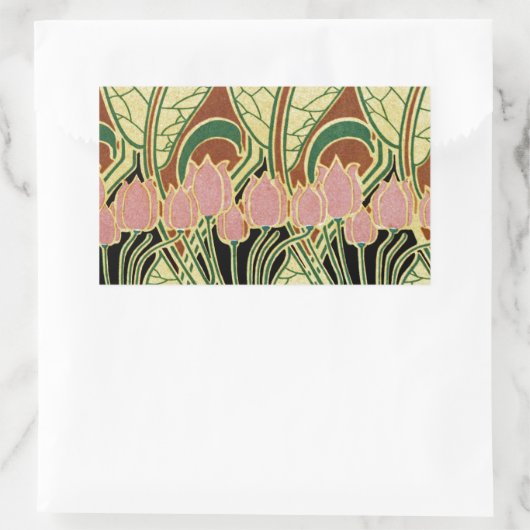 Art Nouveau Muster #1 Rechteckiger Aufkleber (Tasche)