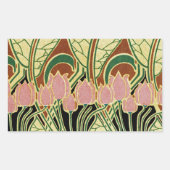 Art Nouveau Muster #1 Rechteckiger Aufkleber (Vorderseite)