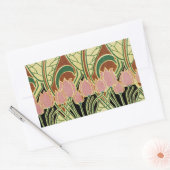 Art Nouveau Muster #1 Rechteckiger Aufkleber (Umschlag)