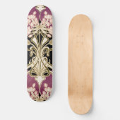 Art Nouveau Muster #2 Skateboard (Vorderseite)