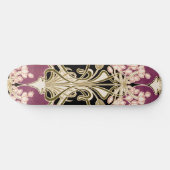 Art Nouveau Muster #2 Skateboard (Horizontal)