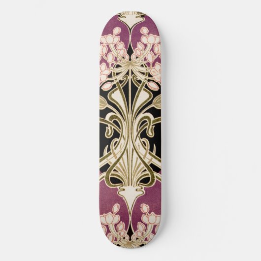 Art Nouveau Muster #2 Skateboard (Vorderseite)