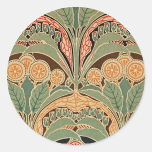 Art Nouveau Muster #3 bei Emporio Moffa Runder Aufkleber