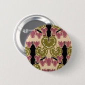 Art Nouveau Muster #4 Button (Vorne & Hinten)