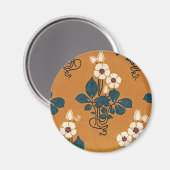 Art Nouveau Muster #7 Magnet (Vorderseite/Rückseite)