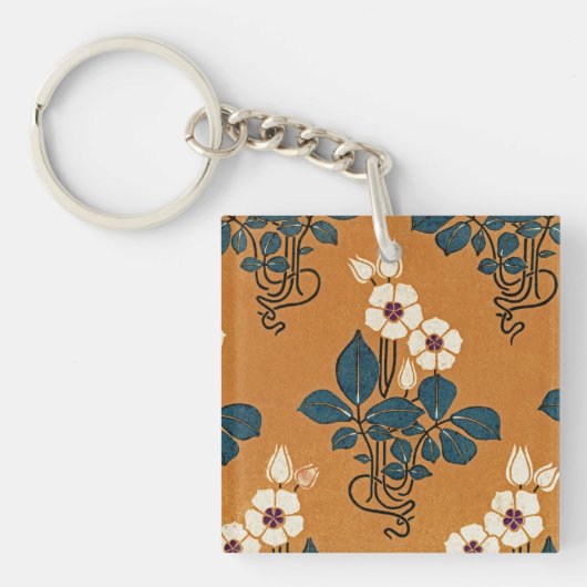 Art Nouveau Muster #7 Schlüsselanhänger (Vorderseite)