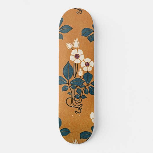 Art Nouveau Muster #7 Skateboard (Vorderseite)