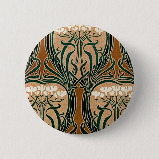 Art Nouveau Muster #9 Button (Vorderseite)