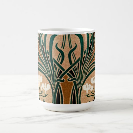 Art Nouveau Muster #9 Kaffeetasse (Mittel)