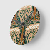 Art Nouveau Muster #9 Runde Wanduhr (Winkel)