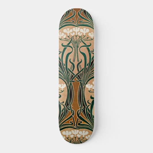 Art Nouveau Muster #9 Skateboard (Vorderseite)