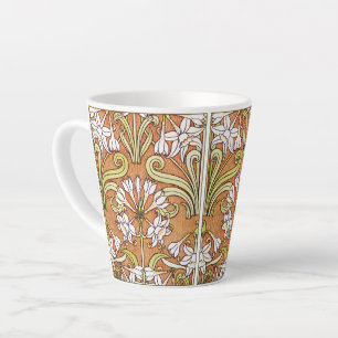 Art Nouveau-Muster Erdtöne vintage floral pi Milchtasse