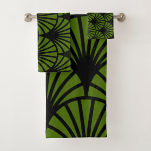Art Nouveau Muster Print Badhandtuch Set