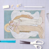 Art Nouveau Mutter Tochter Frau Moon Decoupage Seidenpapier (Handwerk)