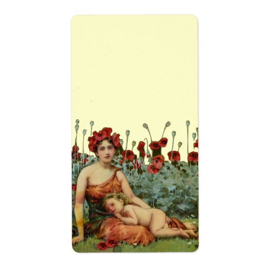 Art Nouveau Mutter und Kind mit Poppies (Vorne)