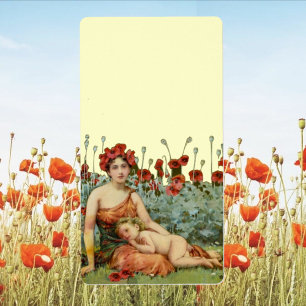 Art Nouveau Mutter und Kind mit Poppies