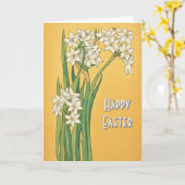 Art Nouveau Narcissus Flowers – Easter Karte (Gelbe Blume)