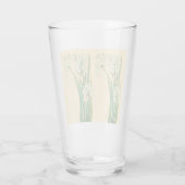 Art Nouveau Narcissus Flowers Latte Mug Glas (Rückseite)