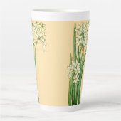 Art Nouveau Narcissus Flowers Latte Mug Milchtasse (Vorderseite)