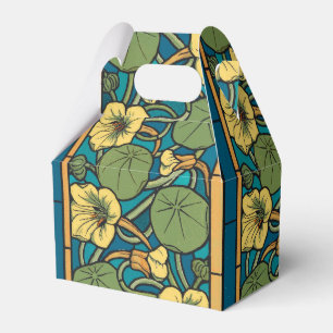 Art Nouveau Nasturtium Blau Gold floral Verneuil Geschenkschachtel