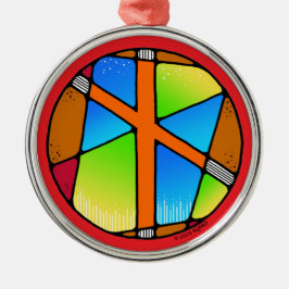 Art Nouveau Naudhiz Rune of Overcoming Ornament Aus Metall