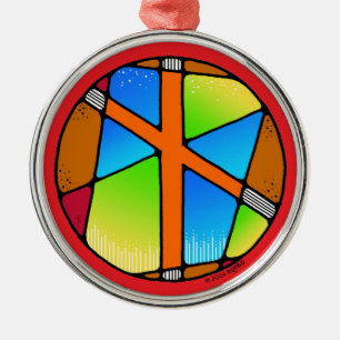 Art Nouveau Naudhiz Rune of Overcoming Ornament Aus Metall