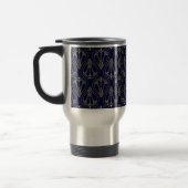 Art Nouveau Navy Blue und Gold Reisebecher (Links)