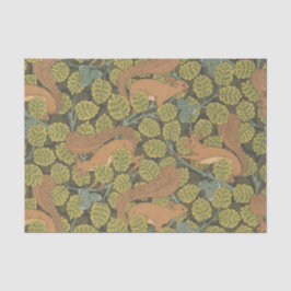 Art Nouveau Oak & Squirrels Seidenpapier