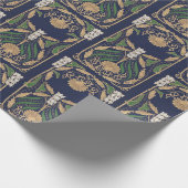 Art Nouveau Old Book Cover Muscheln Geschenkpapier (Ecke)