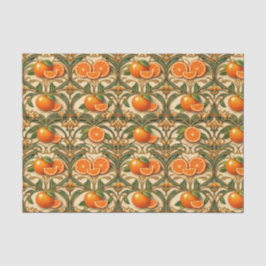 Art Nouveau Orange Citrus Golden Seidenpapier