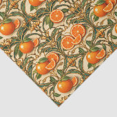 Art Nouveau Orange Citrus Golden Seidenpapier (Ausschnitt)