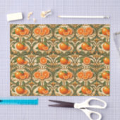 Art Nouveau Orange Citrus Golden Seidenpapier (Handwerk)