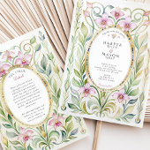 Art Nouveau Orchid & Foliage Gold Hochzeit Einladung