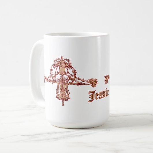 Art Nouveau Ornament by Jessie Marion King Kaffeetasse (Vorderseite Links)