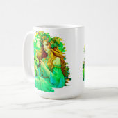 Art Nouveau Ostara Celtic Spring Kaffeetasse (Vorderseite Links)