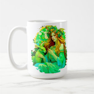 Art Nouveau Ostara Celtic Spring Kaffeetasse