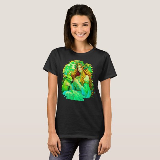 Art Nouveau Ostara Celtic Spring T-Shirt (Vorne ganz)